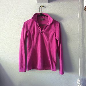 Eddie Bauer Magenta Pink Fleece Sweater Jacket